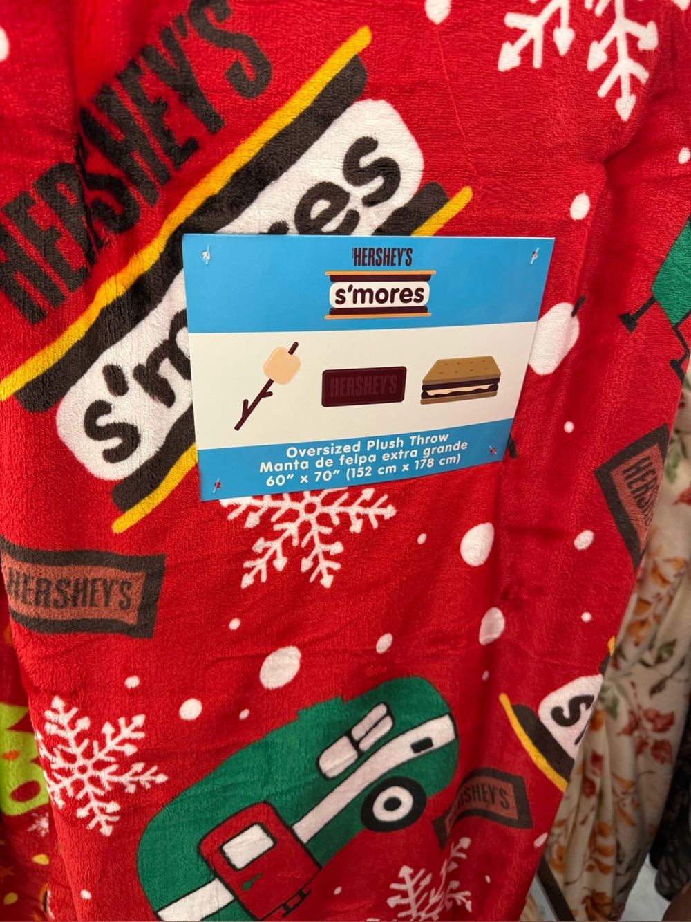 S'mores Red Oversized Plush Throw